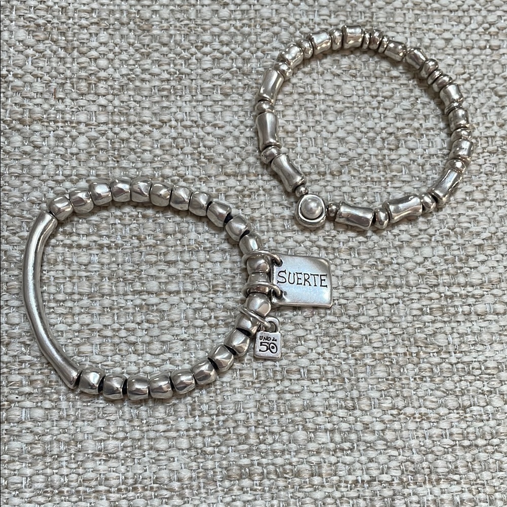 UNO de 50 Silver Bracelets Set
